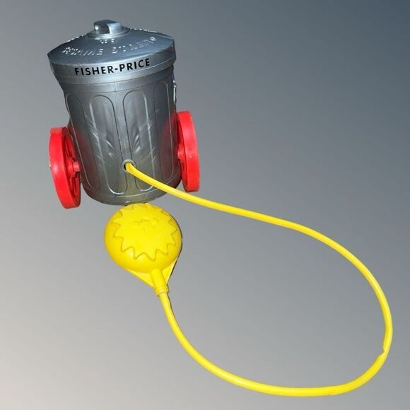 Vintage 1977 Oscar the Grouch Pop Up Pull Toy Fisher Price Sesame Street WORKS! - Picture 6 of 6